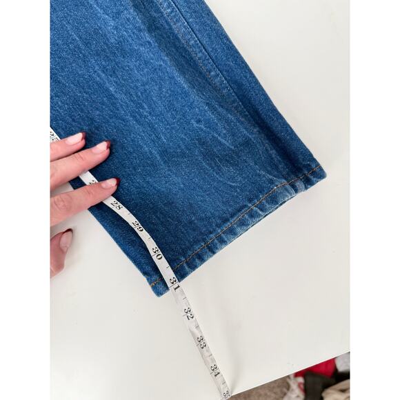 Frame dark wash high rise true straight leg jeans - size 28 - Picture 6 of 8